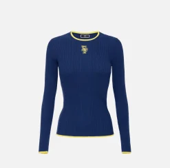 Maglia in viscosa con logo college