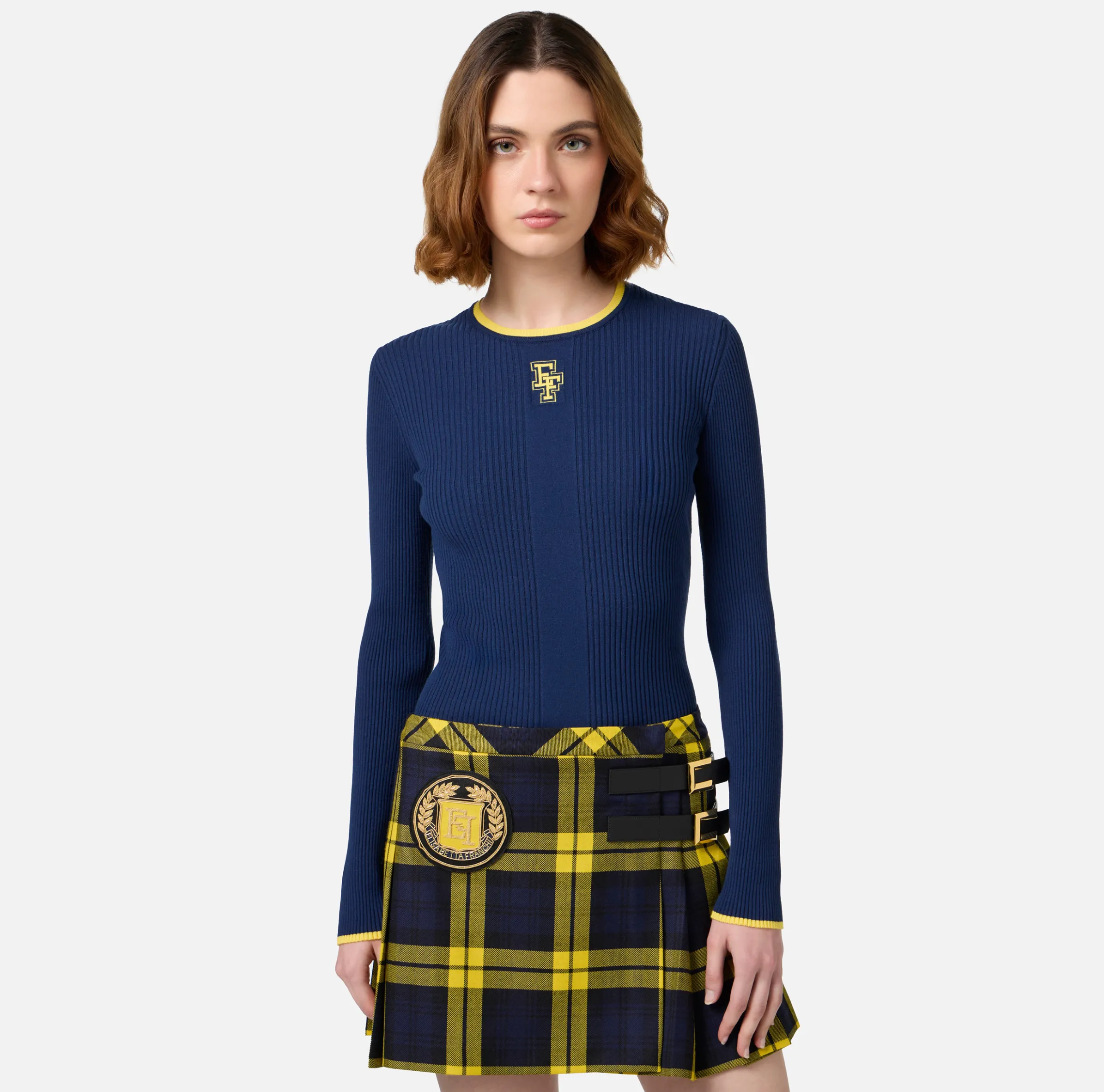 Maglia in viscosa con logo college