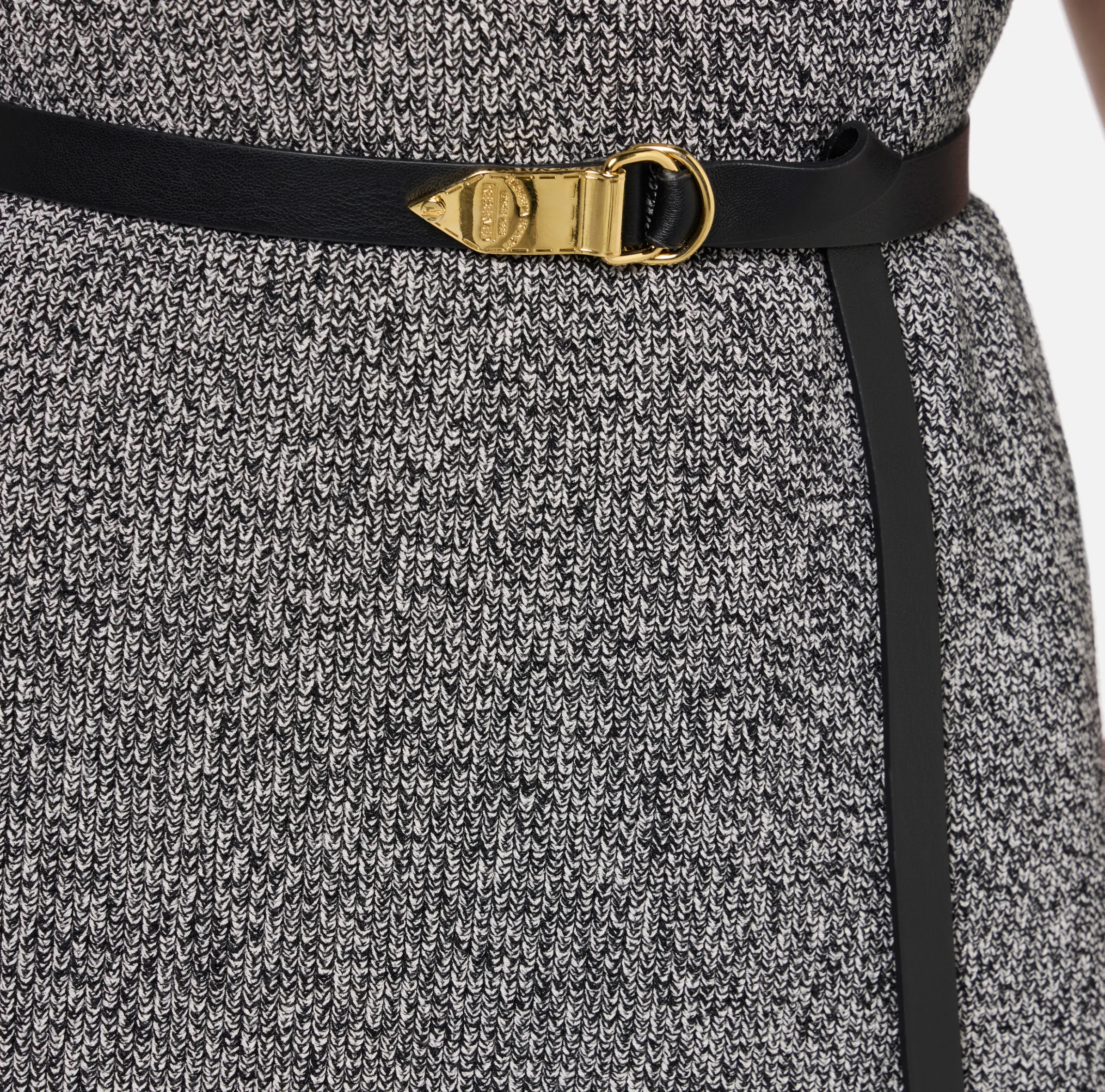 Maglia in viscosa mélange con cintura