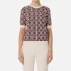 Maglia logo in viscosa jacquard