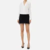 Miniabito a camicia con gonna ricamata in paillettes