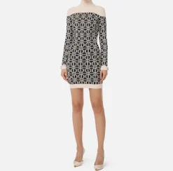 Miniabito dolcevita logo jacquard