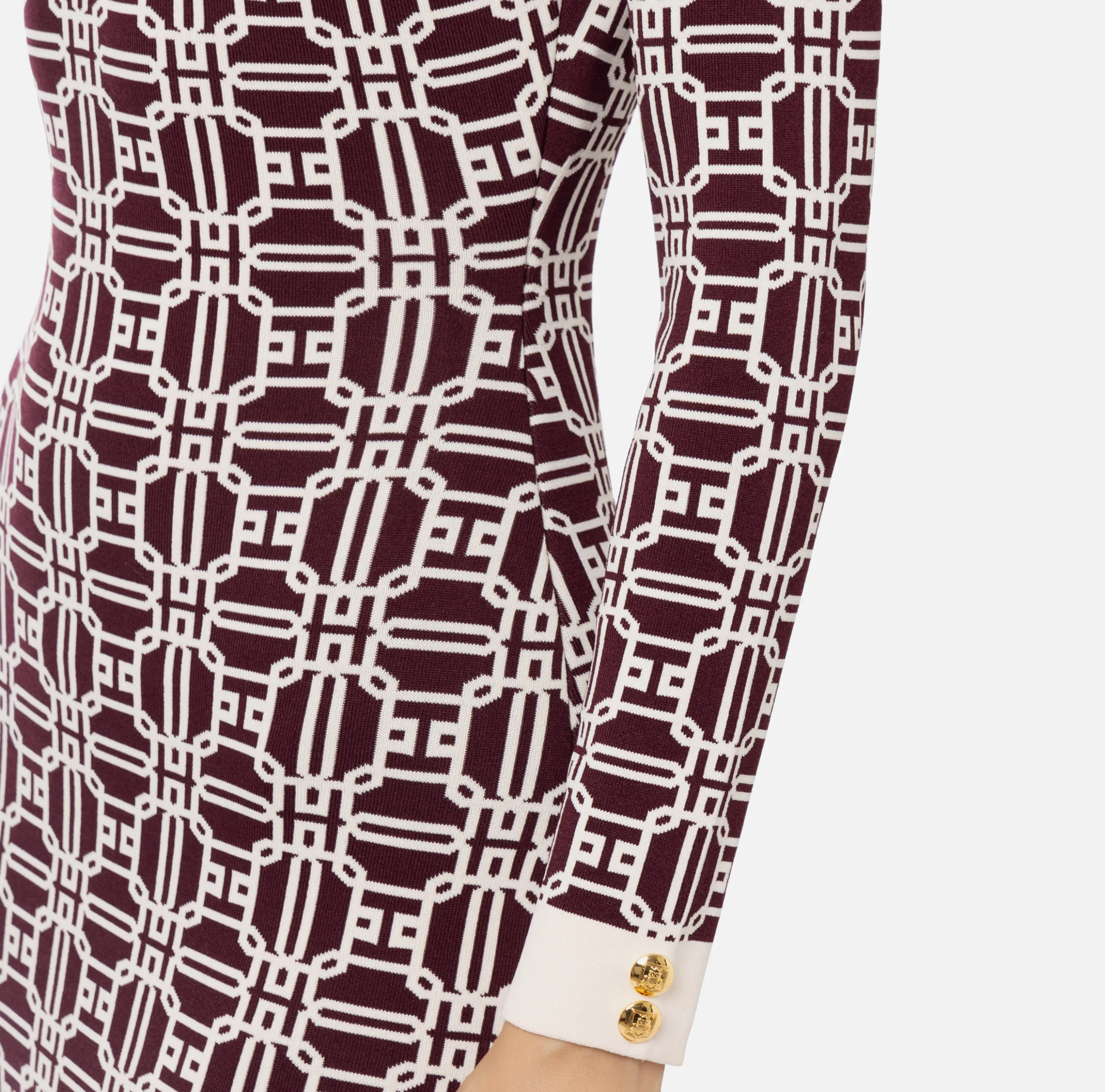 Miniabito dolcevita logo jacquard