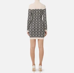 Miniabito dolcevita logo jacquard