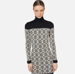 Miniabito dolcevita logo jacquard