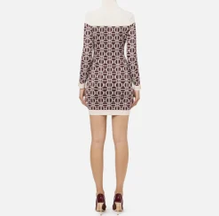 Miniabito dolcevita logo jacquard