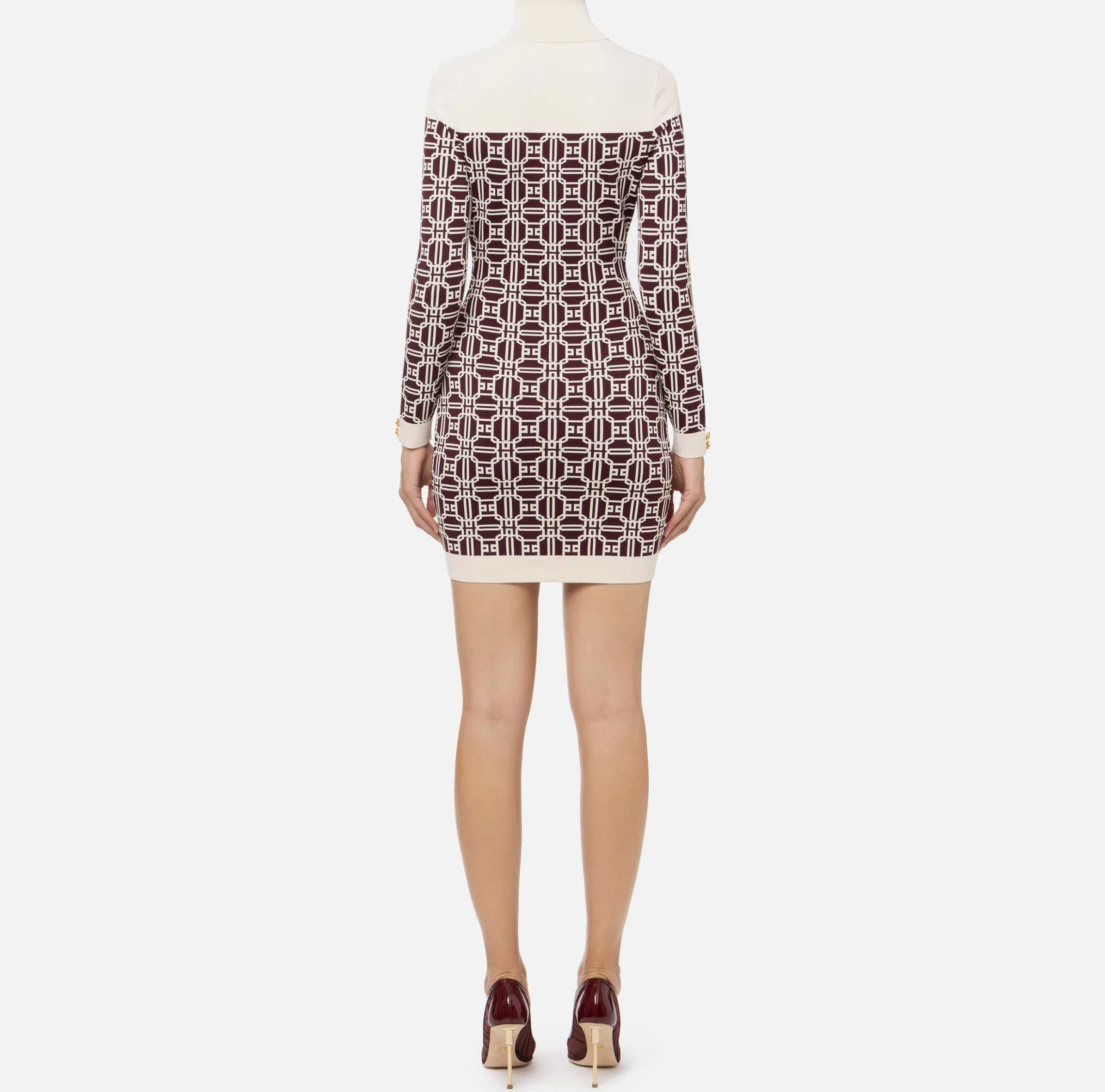 Miniabito dolcevita logo jacquard