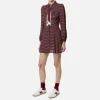Miniabito in georgette stampa rombo con foulard