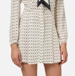 Miniabito in georgette stampa rombo con foulard