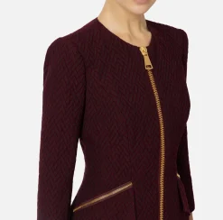 Miniabito in tweed resca con zip
