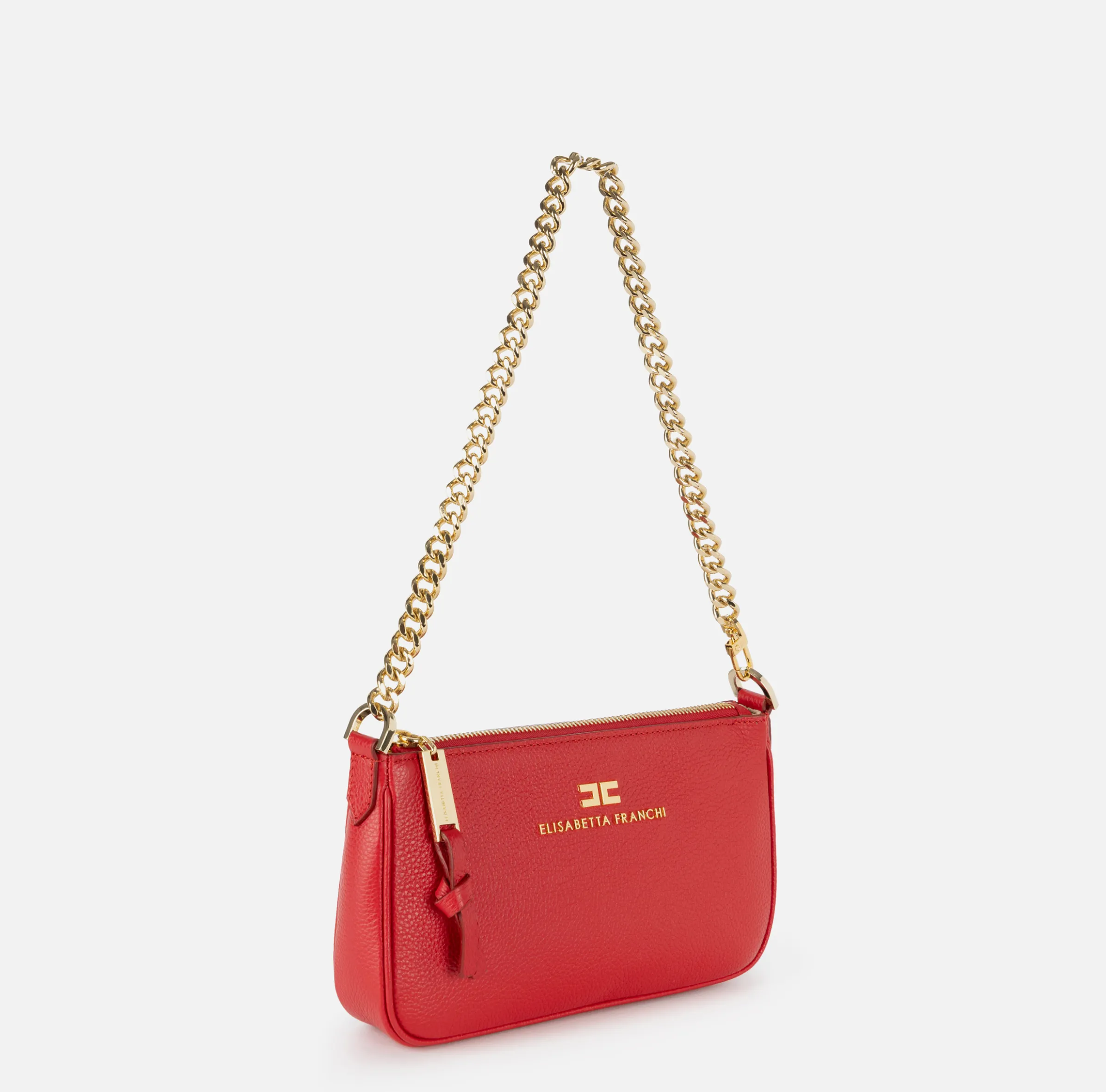 Miniborsa a tracolla in pelle con lettering