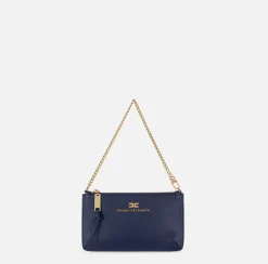 Miniborsa baguette a tracolla in pelle con lettering