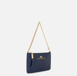 Miniborsa baguette a tracolla in pelle con lettering