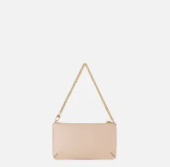 Miniborsa baguette a tracolla in pelle con lettering