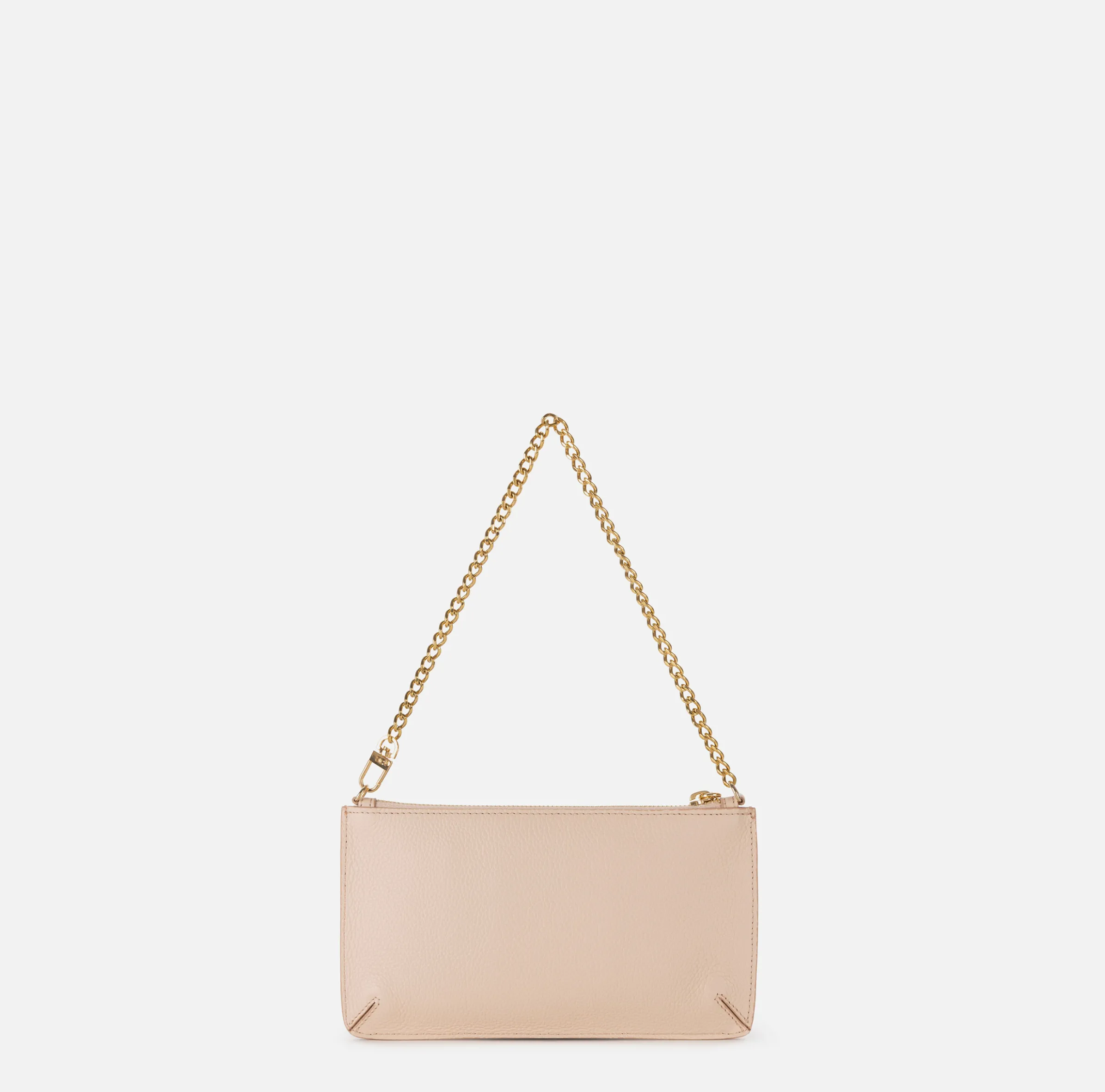 Miniborsa baguette a tracolla in pelle con lettering