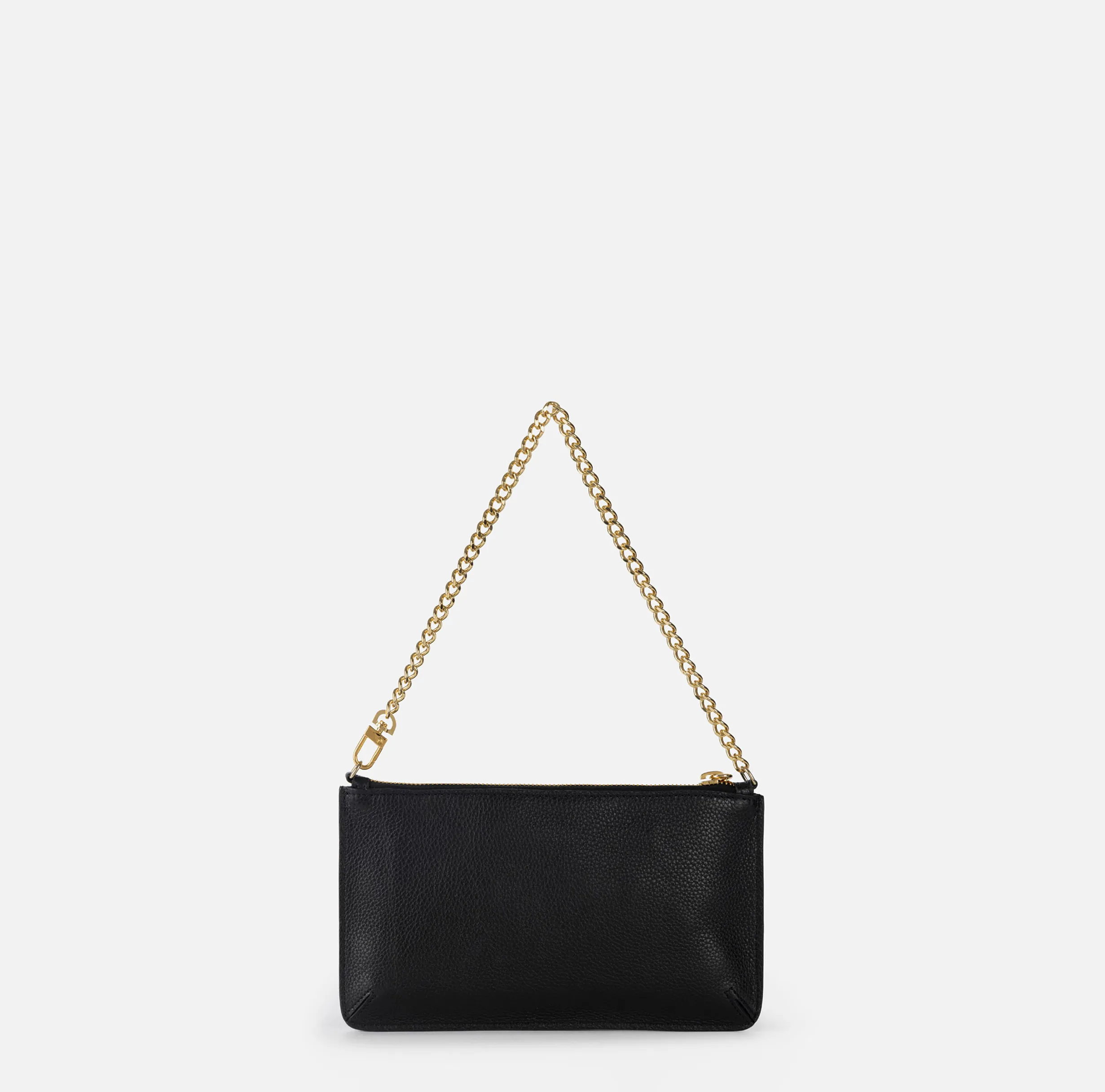Miniborsa baguette a tracolla in pelle con lettering