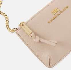 Miniborsa baguette a tracolla in pelle con lettering