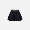 Minigonna a palloncino in nylon tecnico con cintura