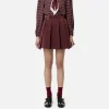 Minigonna a pieghe in nylon tecnico con zip