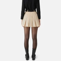 Minigonna a pieghe in nylon tecnico leggero