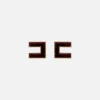 Orecchini logo in metallo dorato e velluto