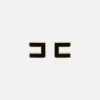 Orecchini logo in metallo dorato e velluto