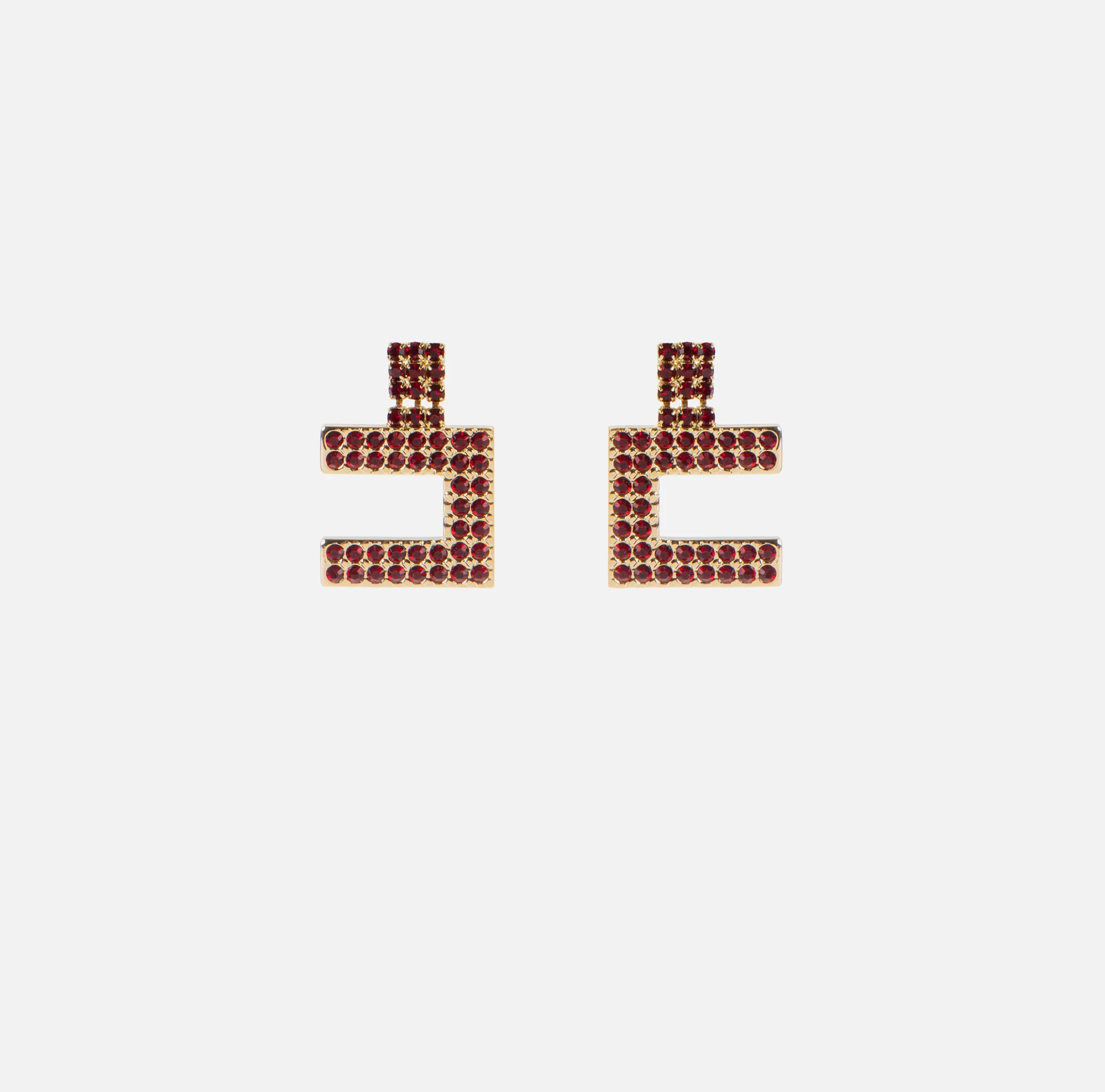 Orecchini logo in strass