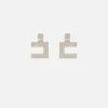 Orecchini logo in strass