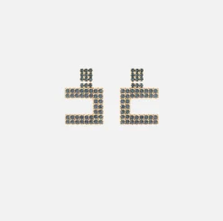 Orecchini logo in strass