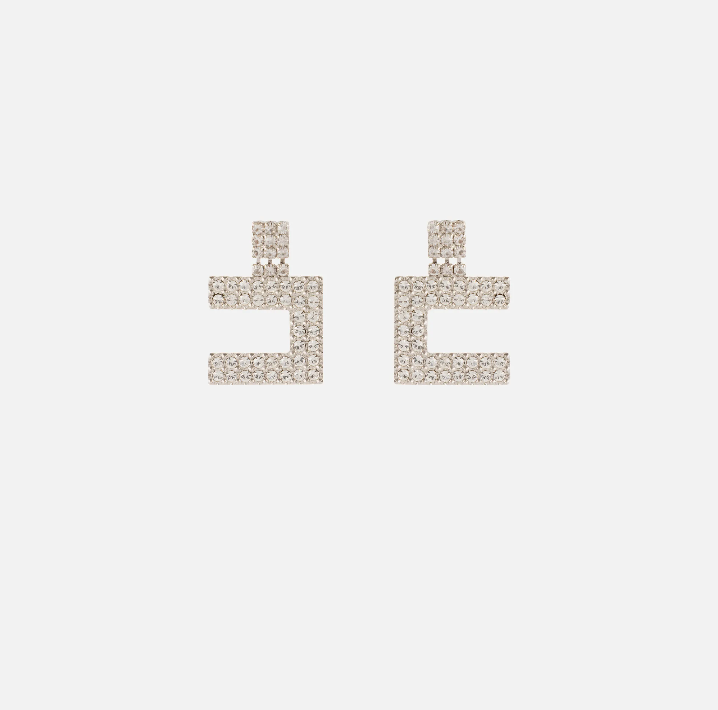 Orecchini logo in strass