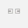 Orecchini outline logo in strass