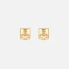 Orecchini stemma logo in metallo
