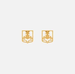 Orecchini stemma logo in metallo