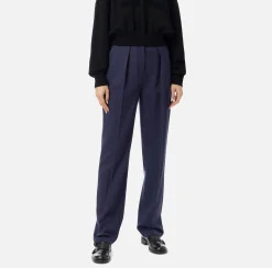 Pantalone con pinces in fresco di lana