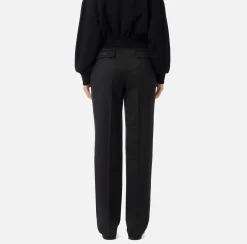 Pantalone con pinces in fresco di lana