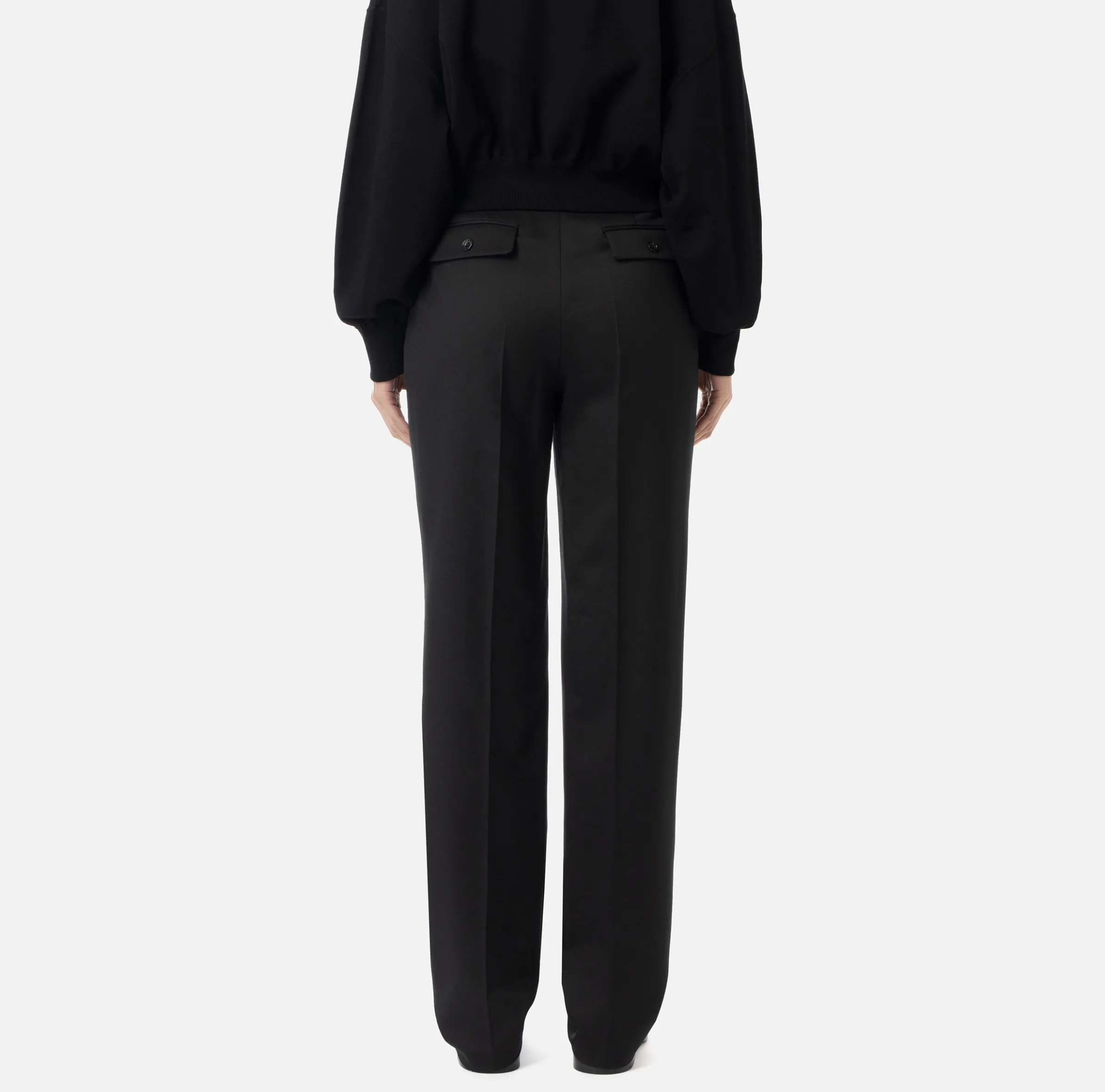 Pantalone con pinces in fresco di lana