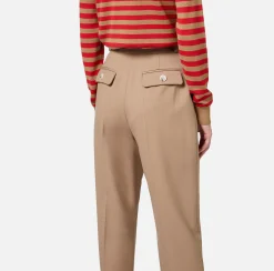 Pantalone con pinces in fresco di lana