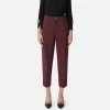 Pantalone cropped in crêpe con pinces