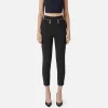 Pantalone dritto in crêpe con zip