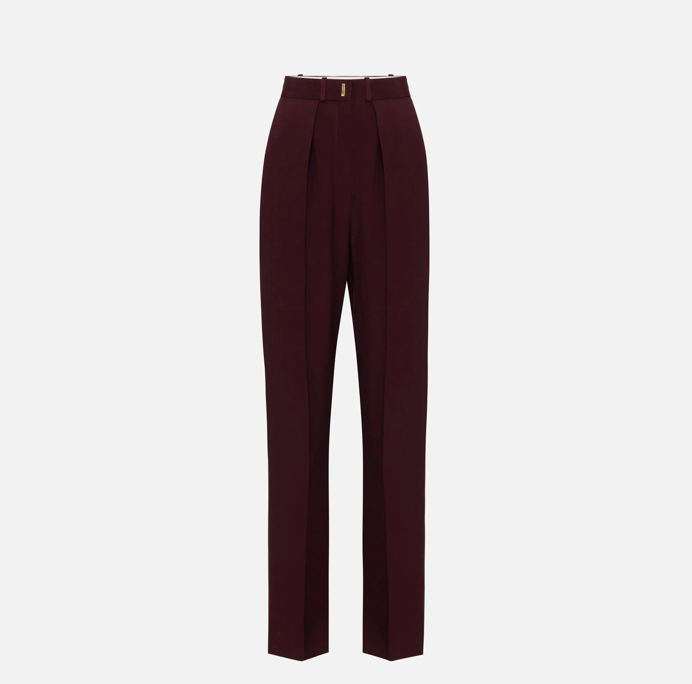 Pantalone dritto in crêpe satin con bande