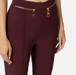 Pantalone dritto in crêpe con zip