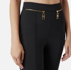Pantalone dritto in crêpe con zip