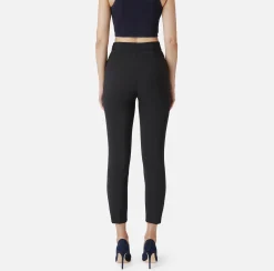 Pantalone dritto in crêpe con zip