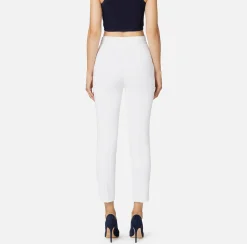 Pantalone dritto in crêpe con zip