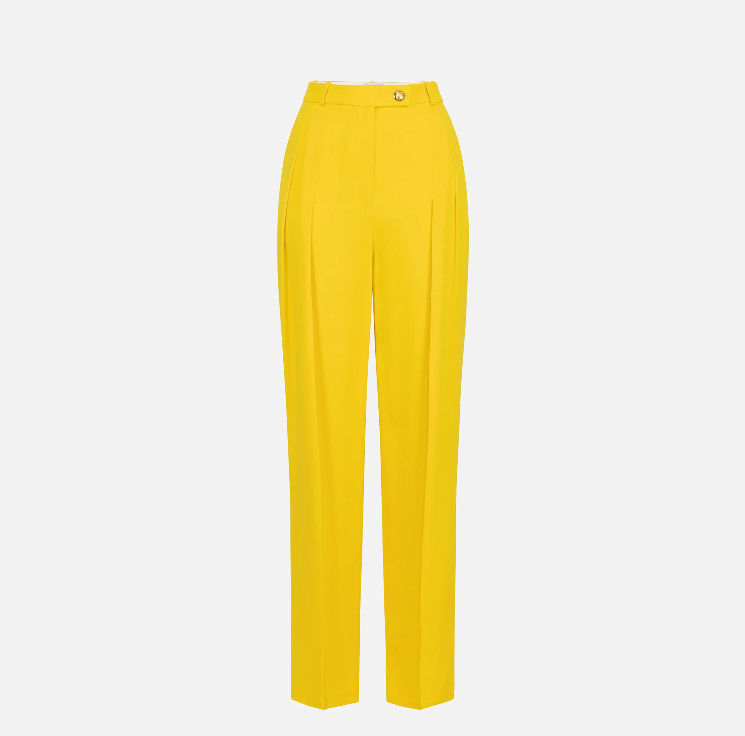 Pantalone dritto in satin con doppie pinces