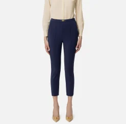 Pantalone dritto in tessuto tecnico con morsetto