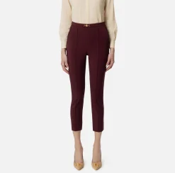 Pantalone dritto in tessuto tecnico con morsetto