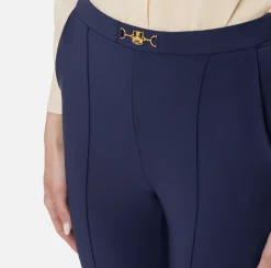 Pantalone dritto in tessuto tecnico con morsetto