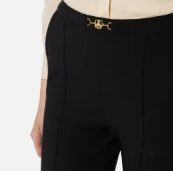 Pantalone dritto in tessuto tecnico con morsetto