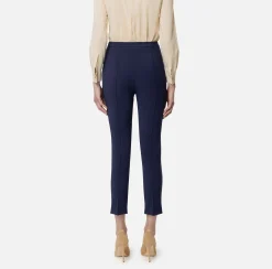 Pantalone dritto in tessuto tecnico con morsetto
